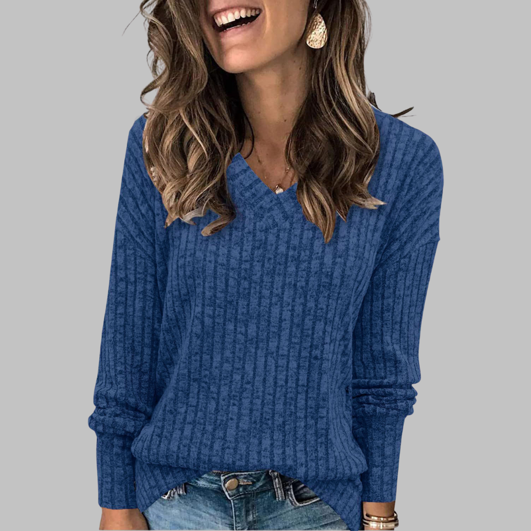 Vera - V-Neck Long Sleeve Top