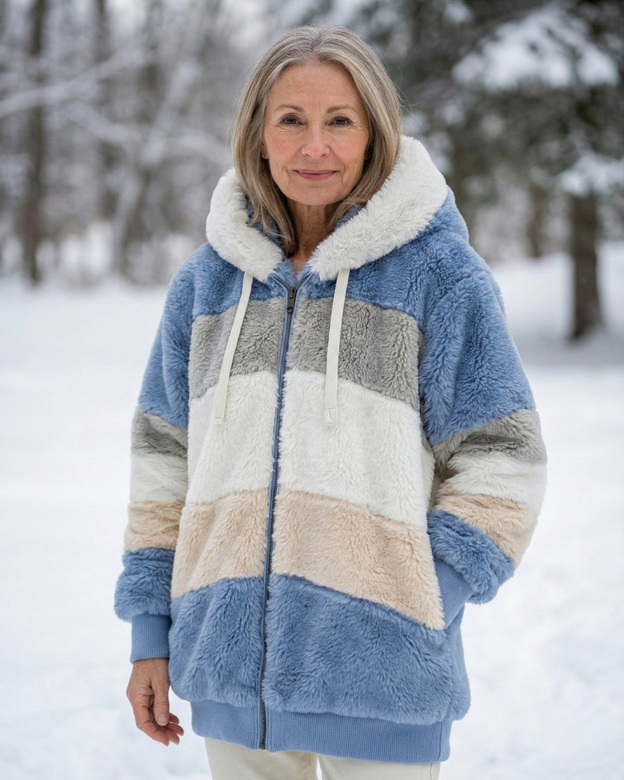 Beverley | Colorblock Plush Jacket