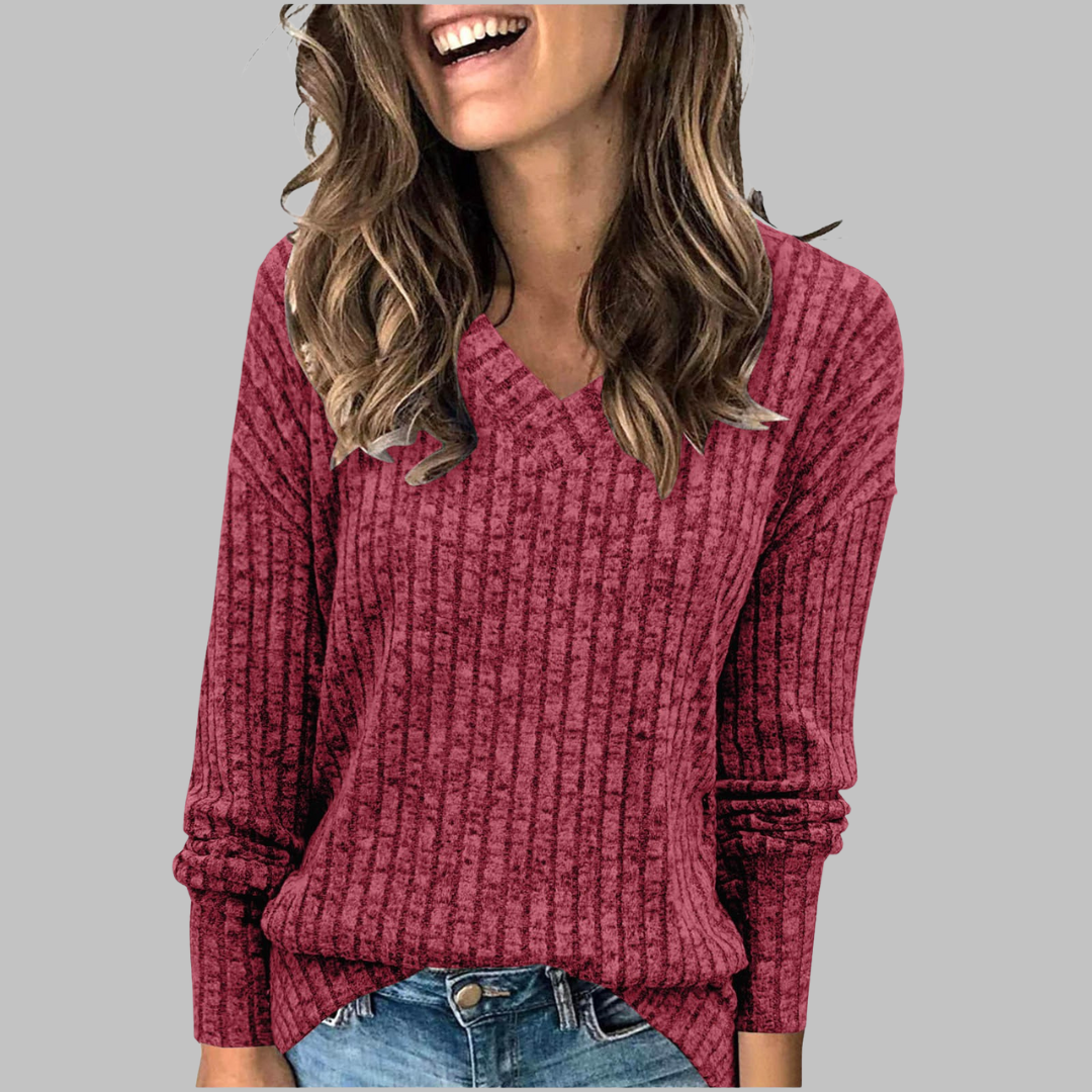 Vera - V-Neck Long Sleeve Top