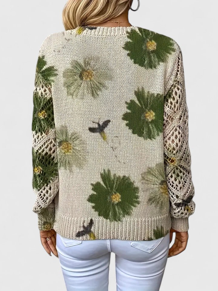 Mae - Elegant Floral Sweater
