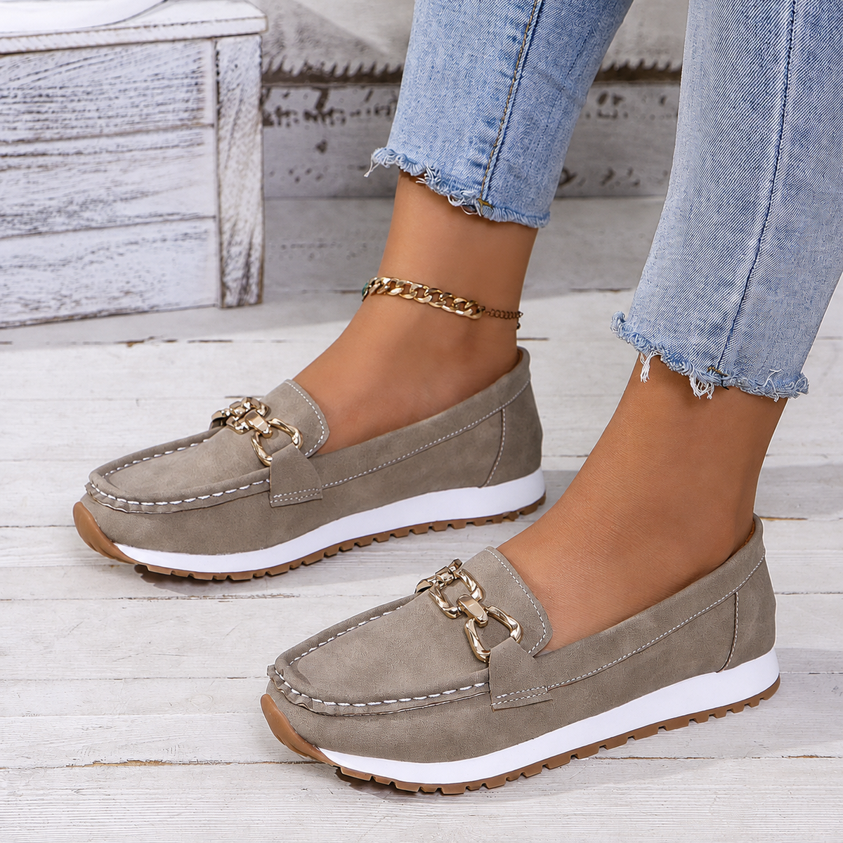 Ella - Flat Buckle Loafers