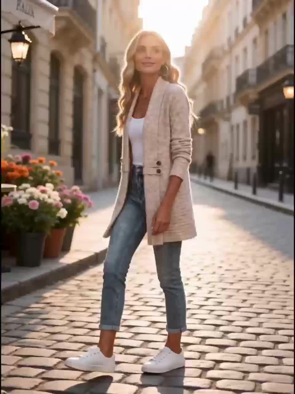 Cleo - Double-Breasted Wool Belted Cardigan