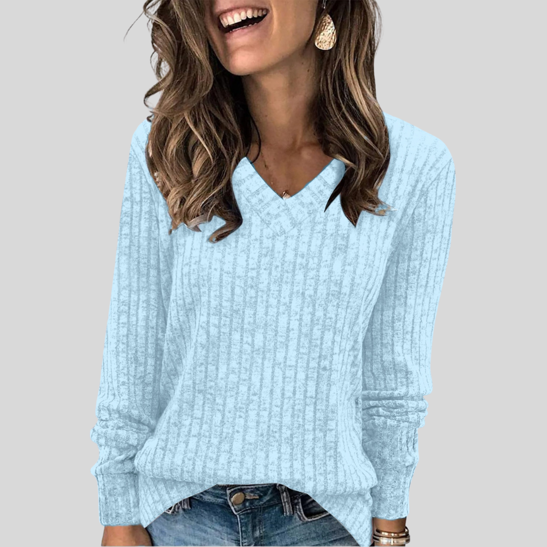 Vera - V-Neck Long Sleeve Top