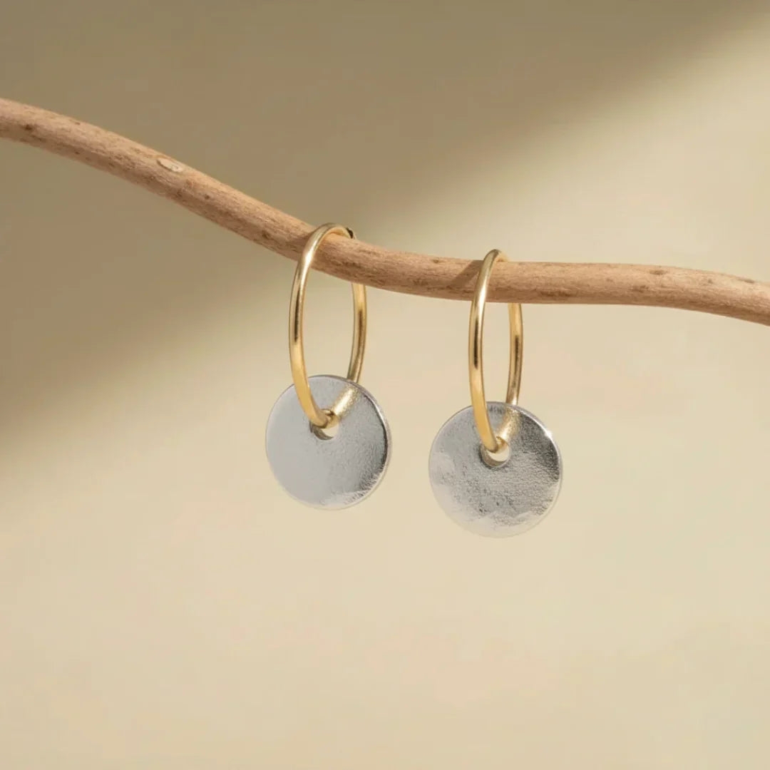 Chic Gold Silver Hoop Earrings