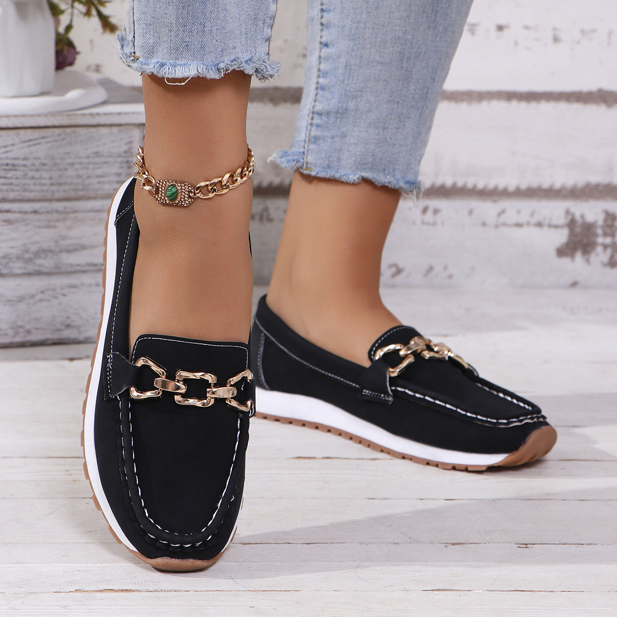Ella - Flat Buckle Loafers