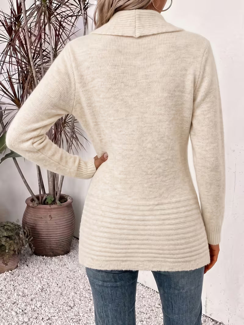 Cleo - Double-Breasted Wool Belted Cardigan