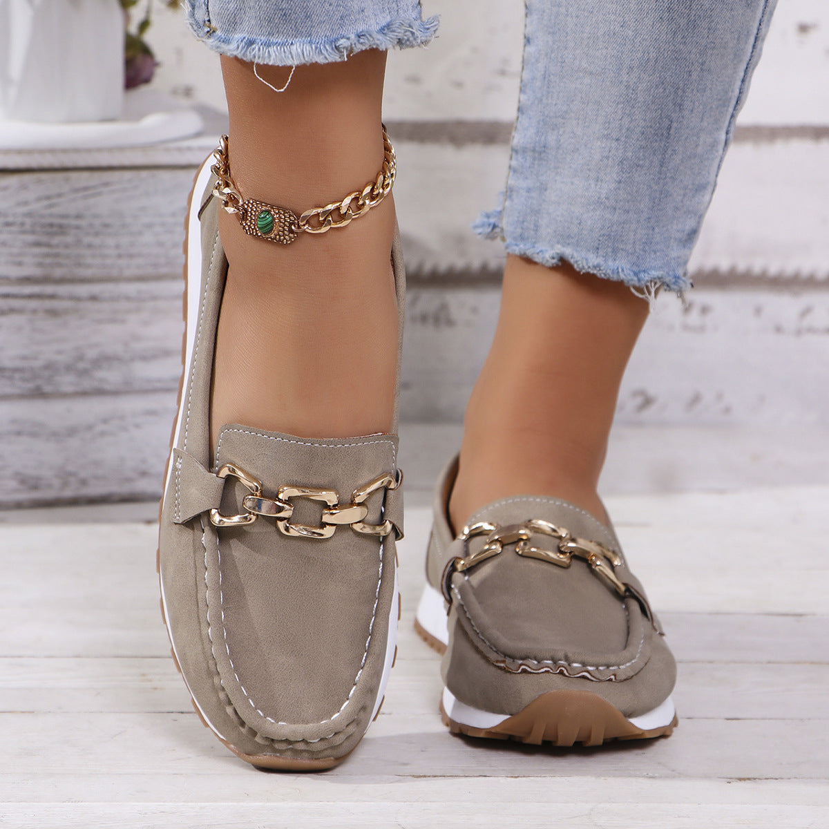 Ella - Flat Buckle Loafers