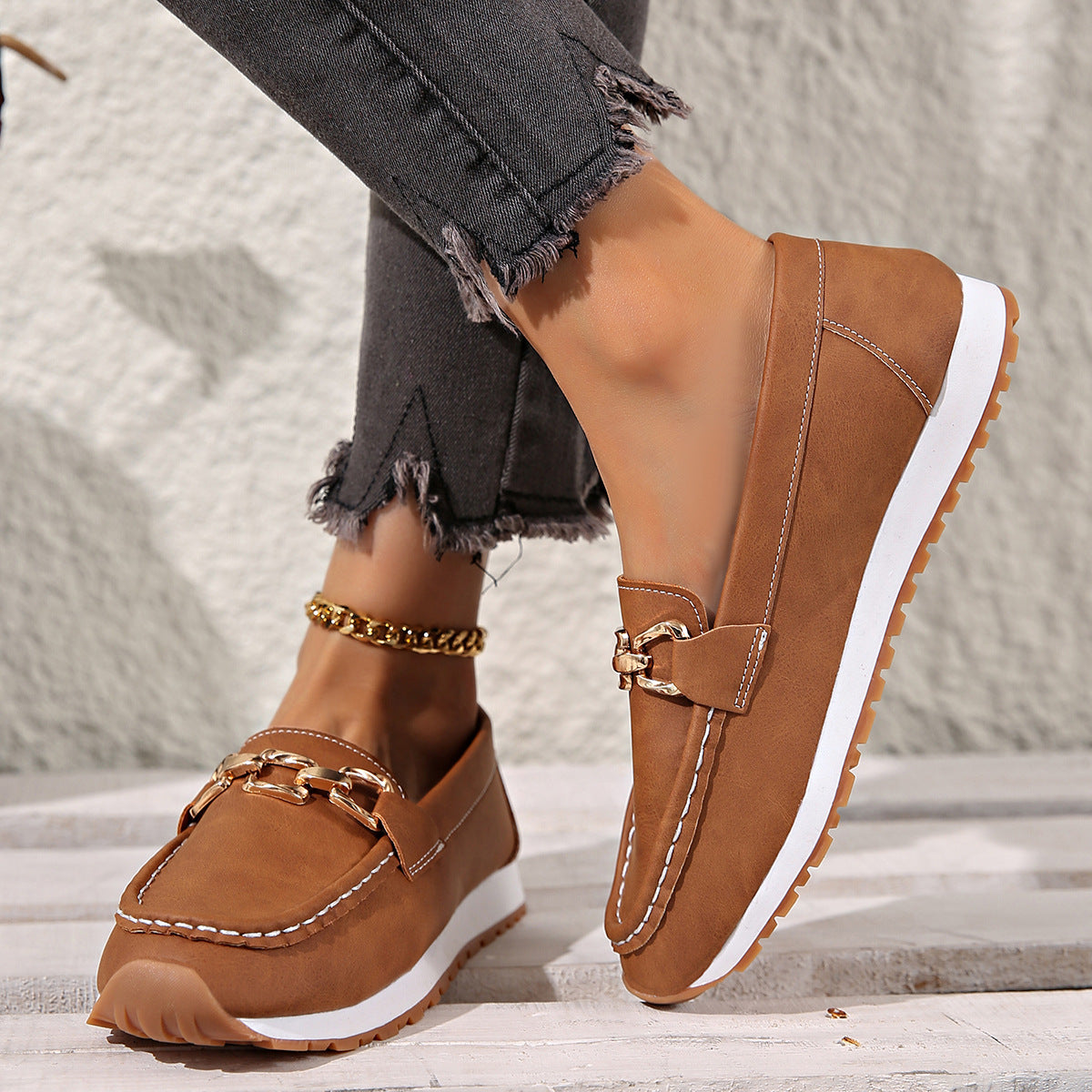 Ella - Flat Buckle Loafers