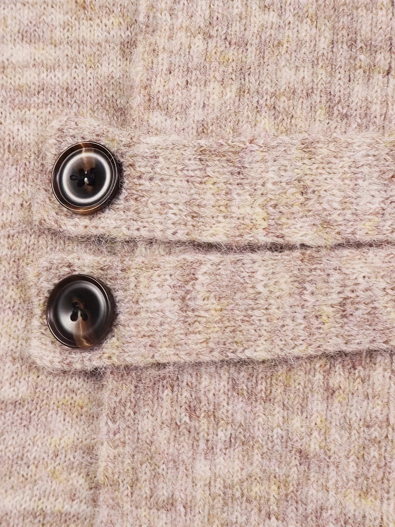Cleo - Double-Breasted Wool Belted Cardigan