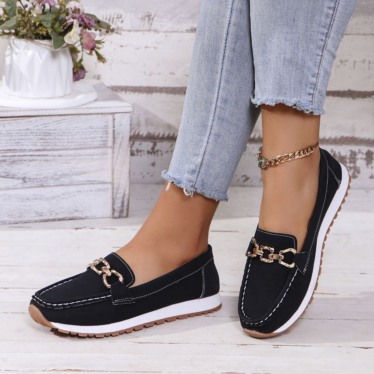 Ella - Flat Buckle Loafers