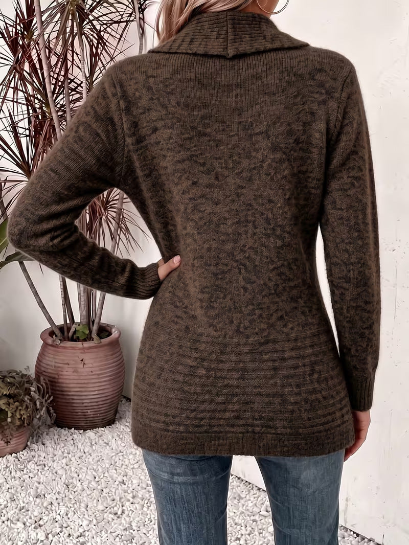 Cleo - Double-Breasted Wool Belted Cardigan