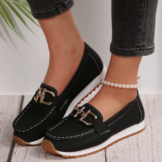 Estelle - Classic Buckle Loafers