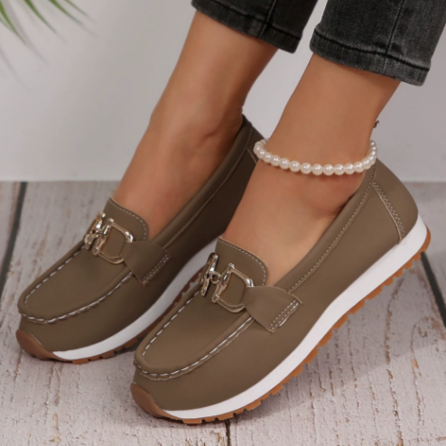 Estelle - Classic Buckle Loafers
