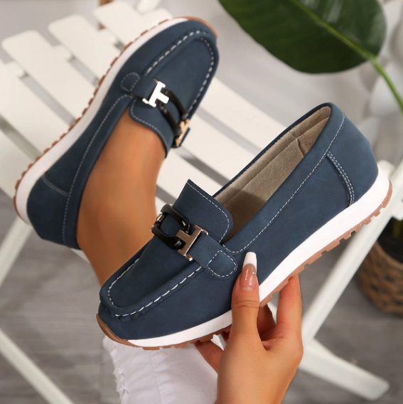 Emily - Chain Buckle Loafers