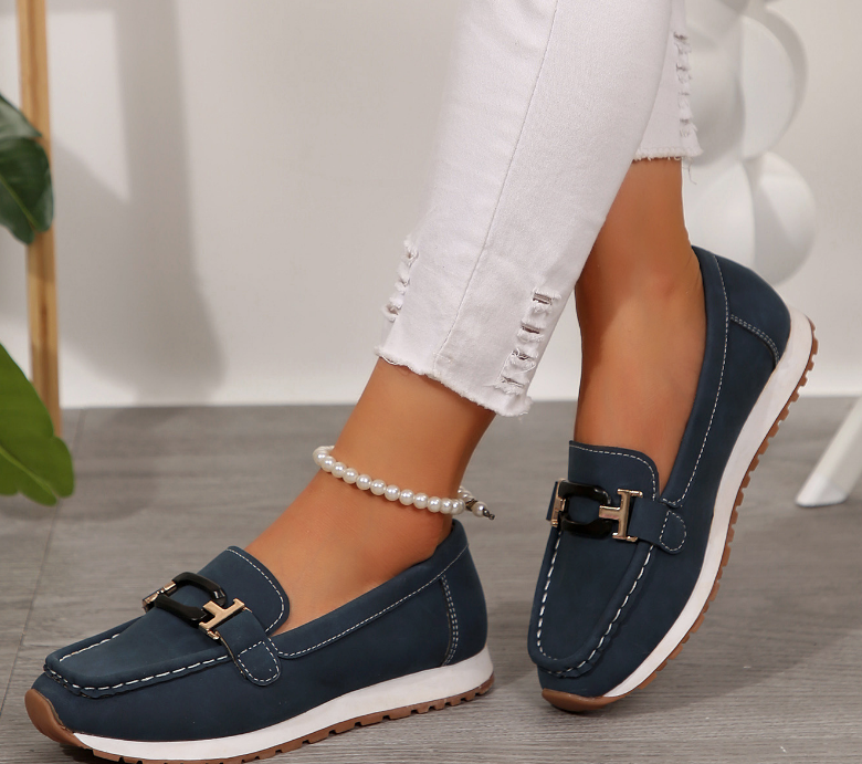 Emily - Chain Buckle Loafers