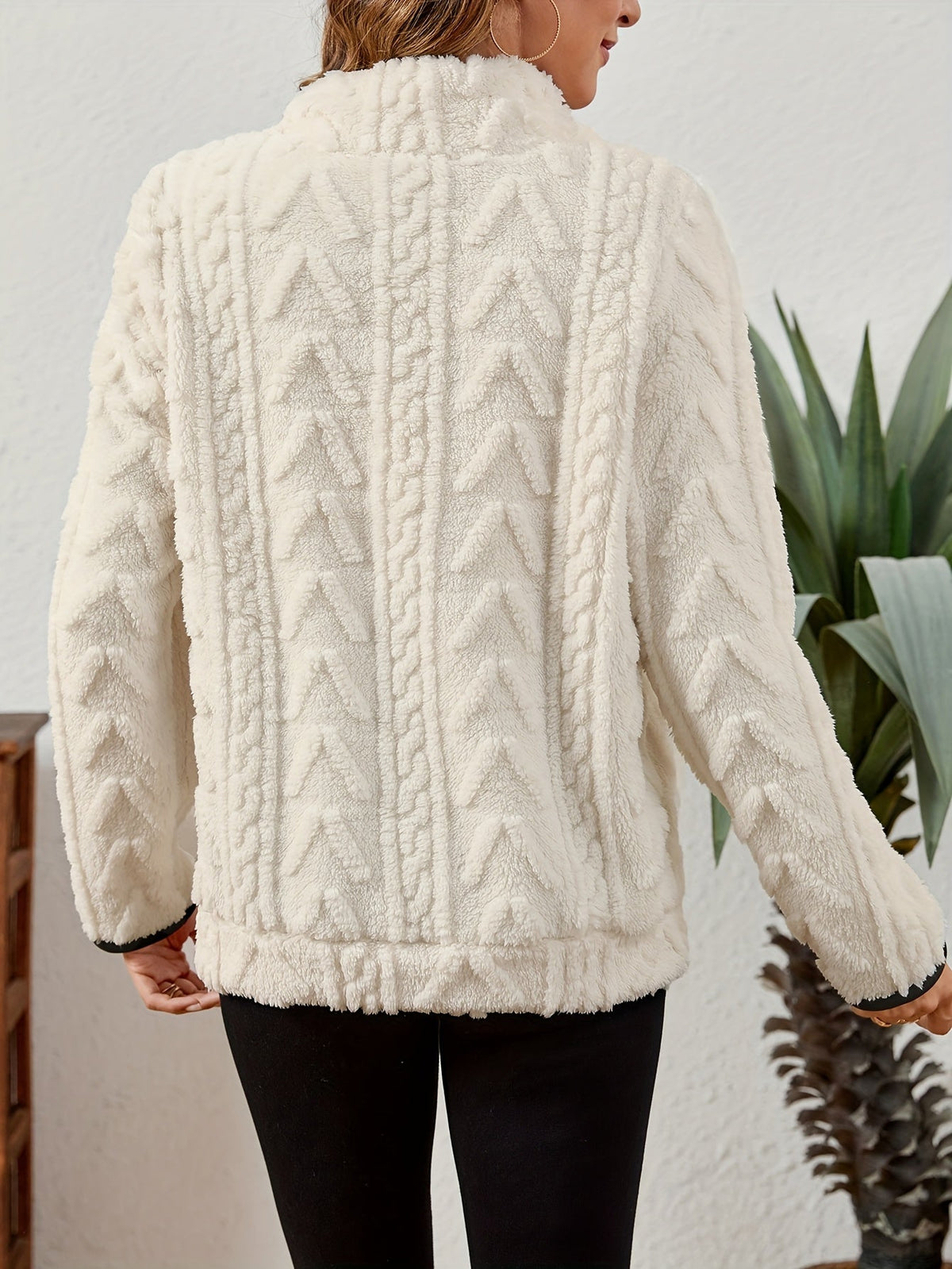 Hailey - Half-Zip Knit Hoodie