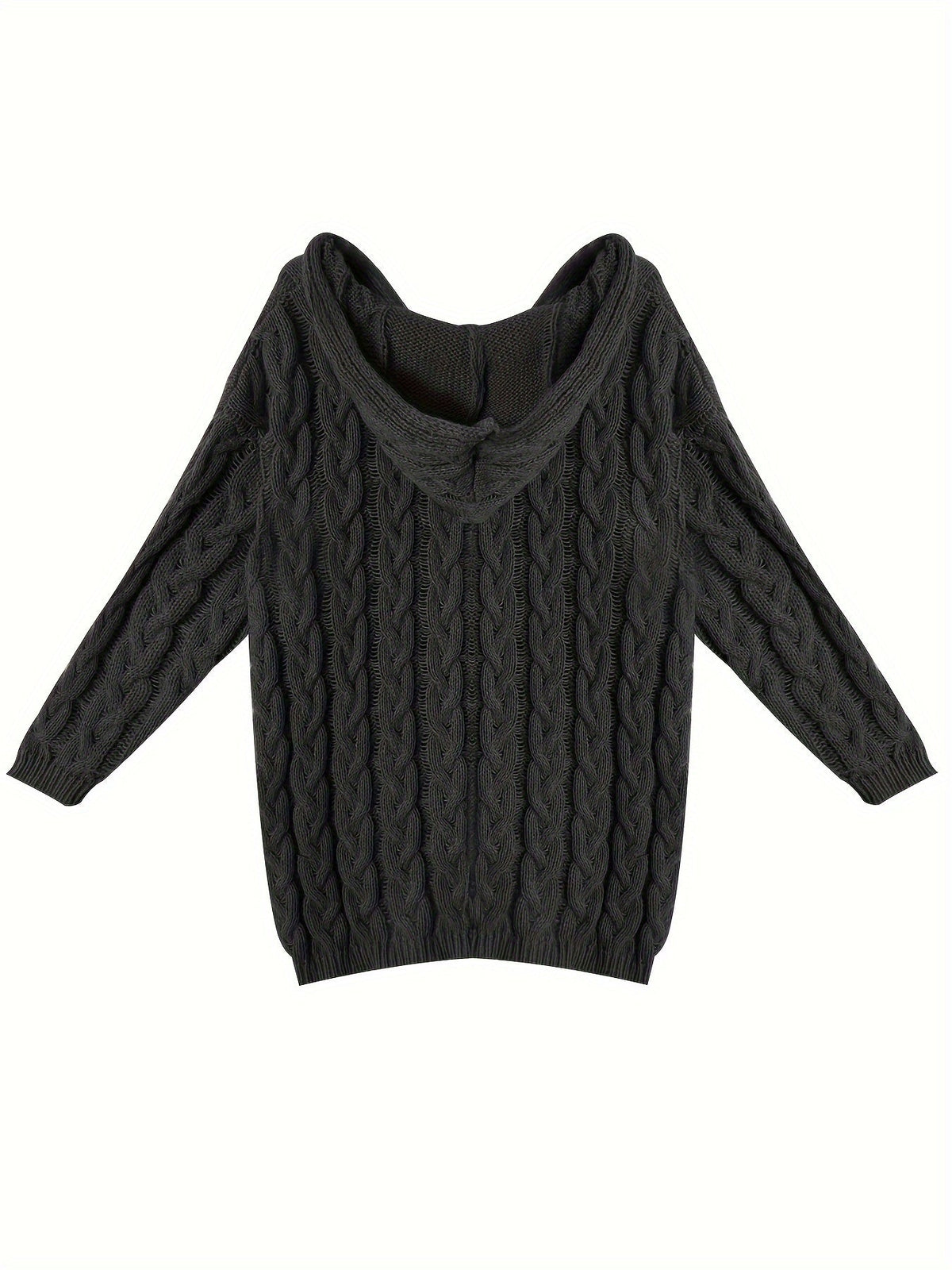 Zara - Plus Size Cable Knit Hoodie