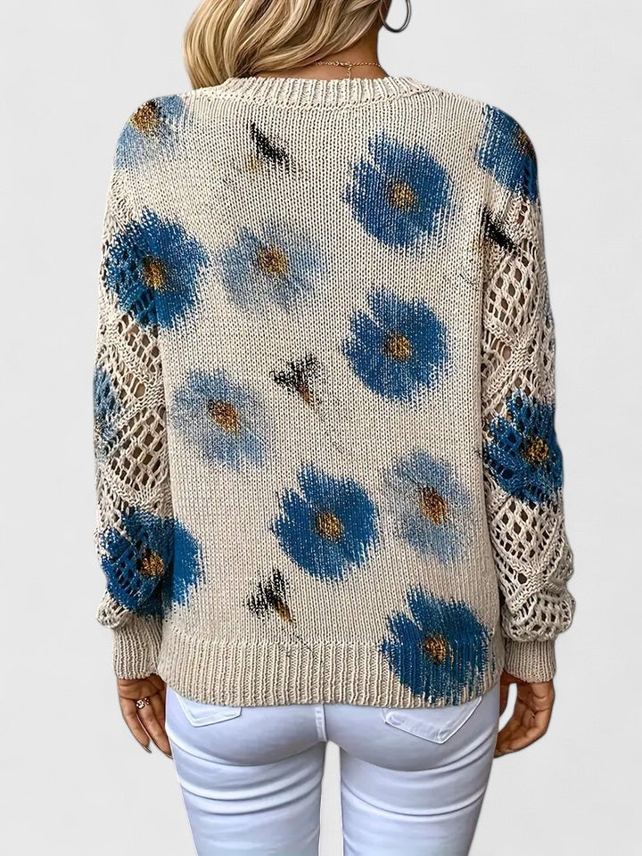 Mae - Elegant Floral Sweater