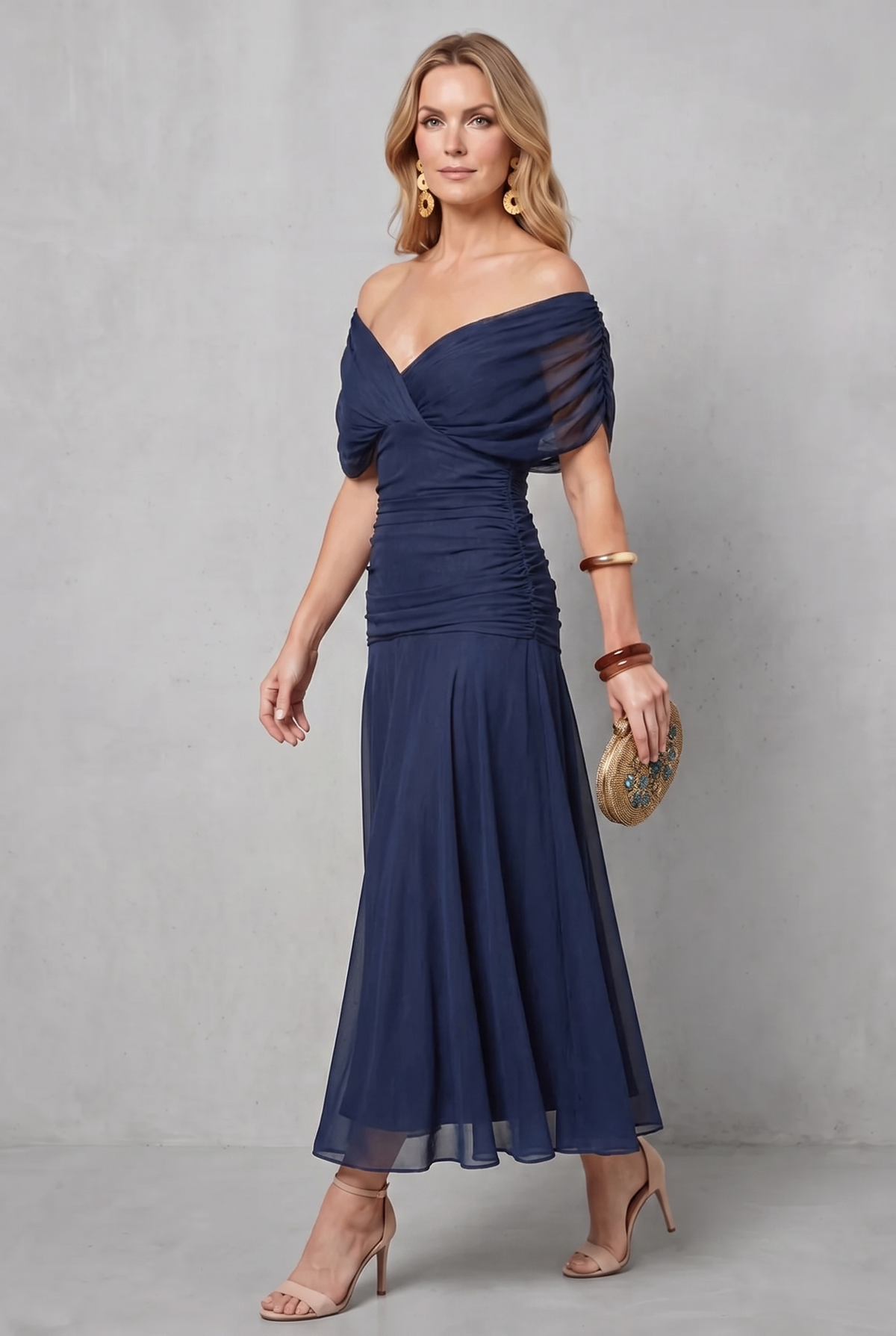 Verdelisse - Draped Floral Flow Maxi Dress