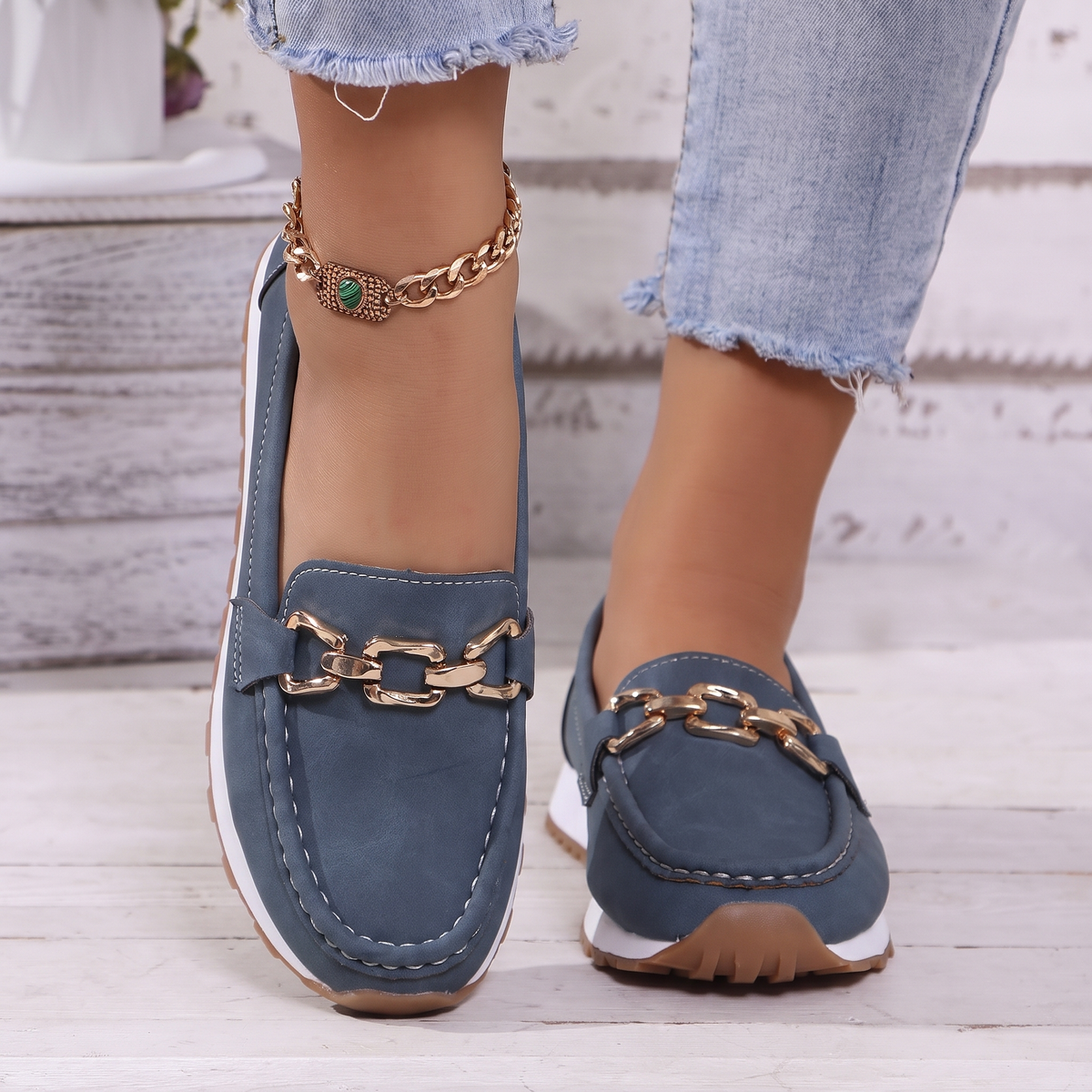 Ella - Flat Buckle Loafers