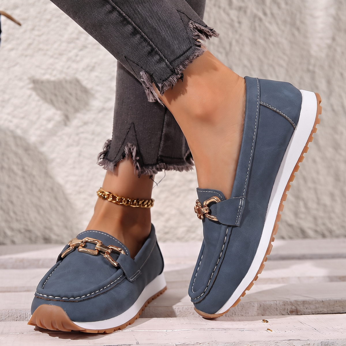 Ella - Flat Buckle Loafers