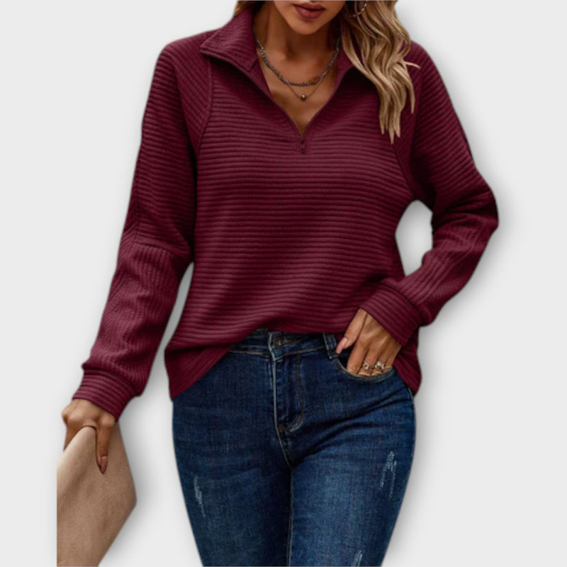 Romena - Collar Zip Sweater