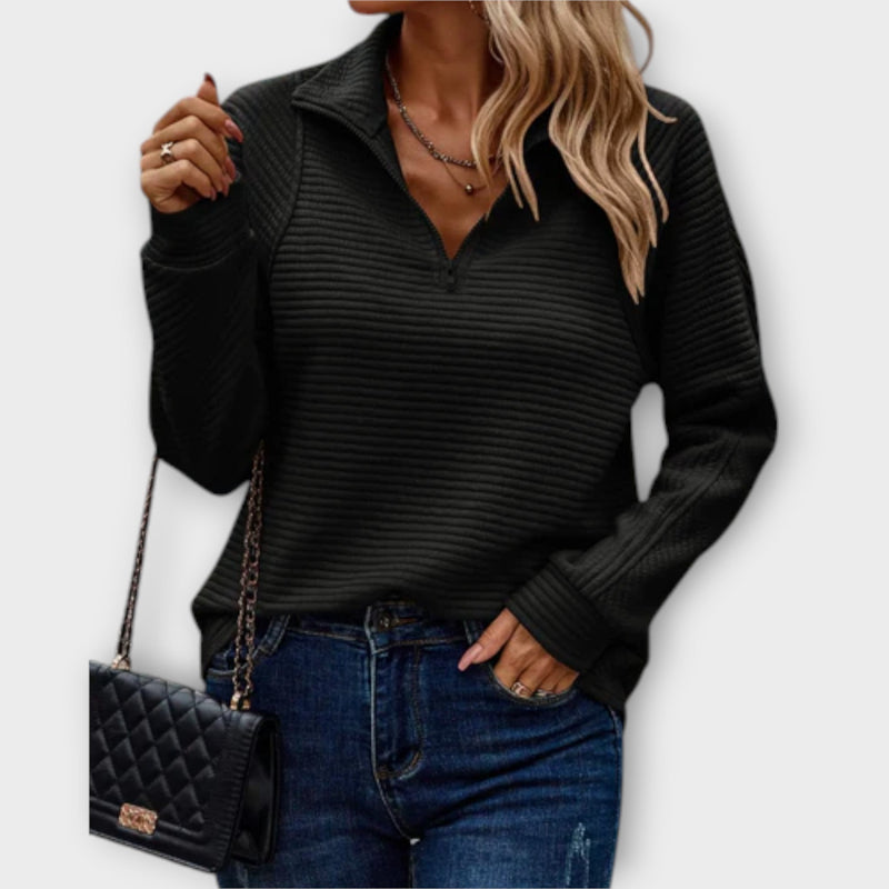 Romena - Collar Zip Sweater